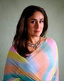 Kareena Kapoor Inspired Viral Pastel Rainbow Ombre Saree – Multicolour Celebrity Style Saree