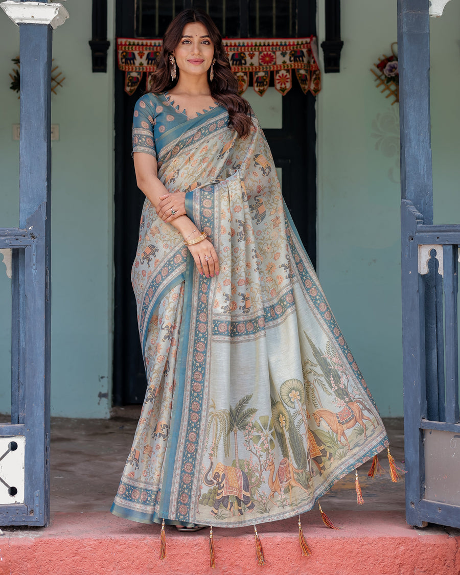 Linen Cotton HandLooms: Printed Elegance – Almaari Fashion