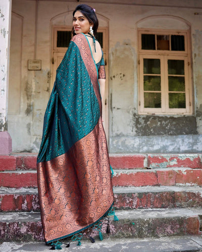 Pure Gaji Silk Saree Weaved With  Zari Comes With Tassels